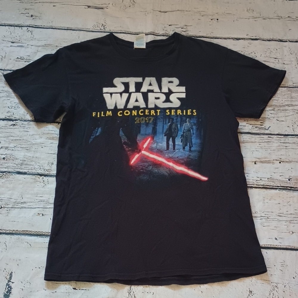 Star Wars Men's Black Film Concert Series Graphic T Shirt M